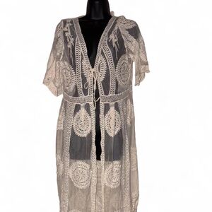 Elegant Sheer Lace Cover-Up